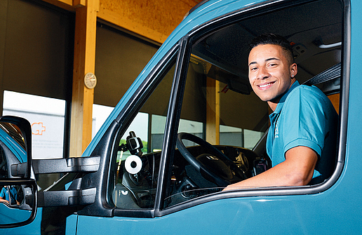 Ausbildung Strassentransportfachmann EFZ Fahrkabine