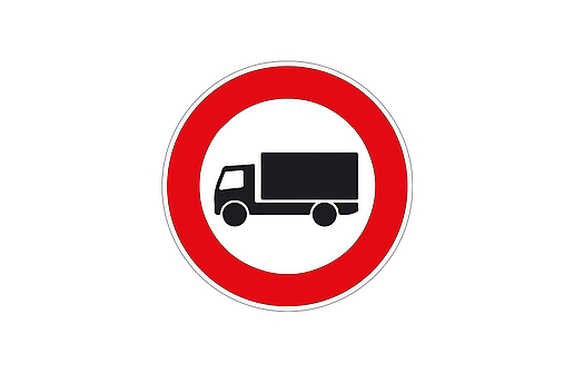 verkehrsschild lkw fahrverbot