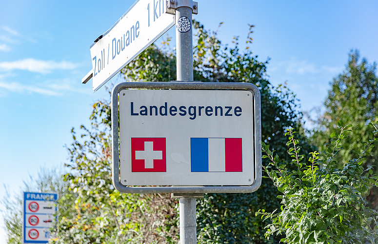 Schild Landesgrenze