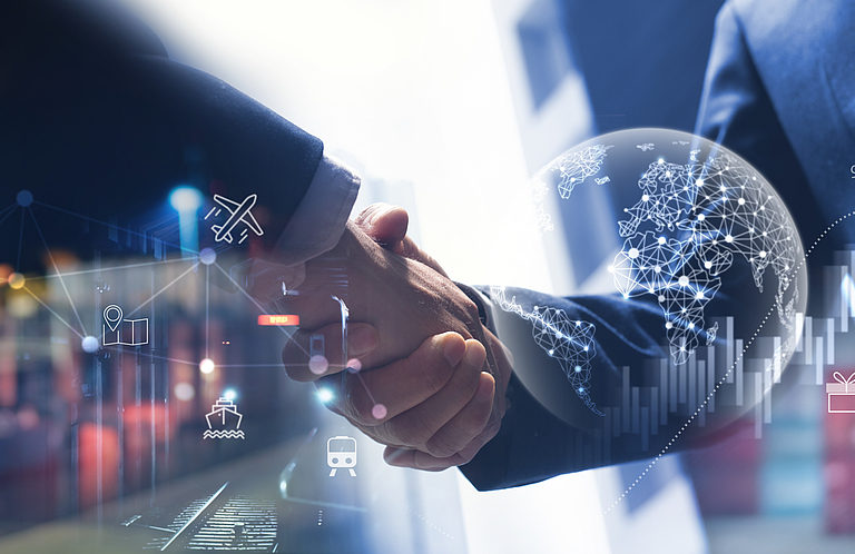 Abmachung Handschlag Logistik