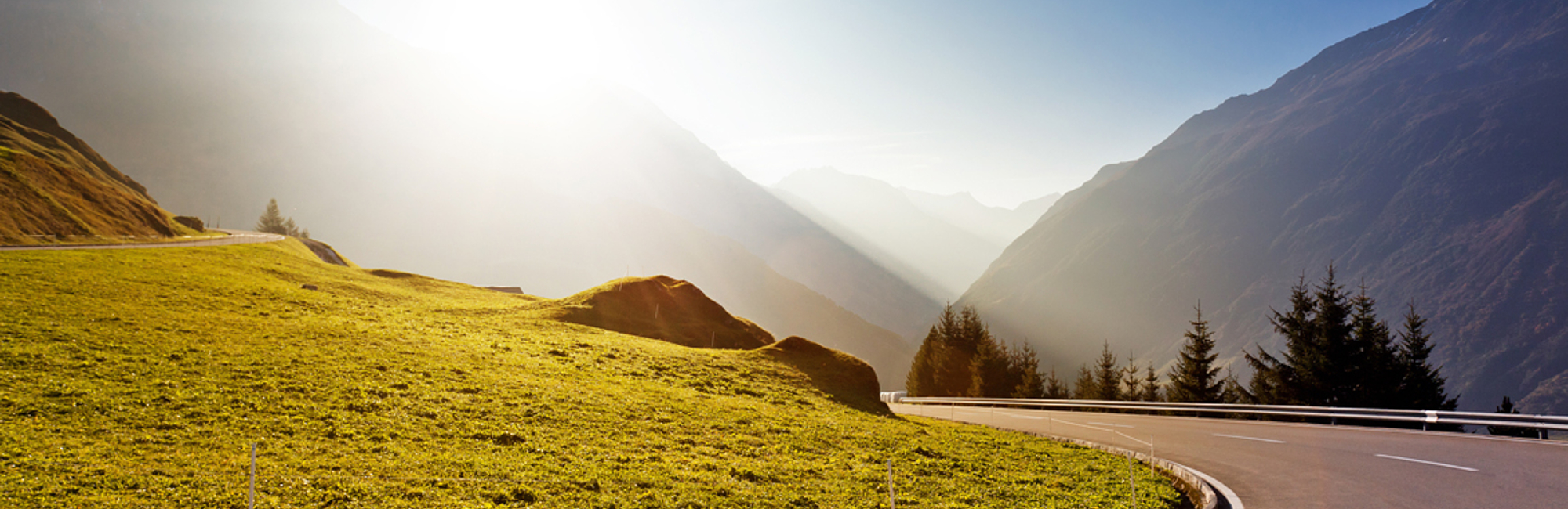 Bergstrasse Horizont Stimmungsbild Sonnenschein